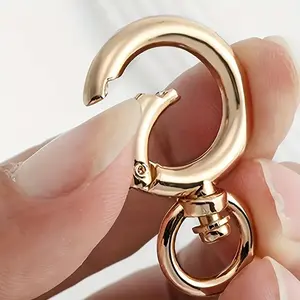5/20pcs High-Quality Zinc Alloy Spring Snap O-Rings | Trigger Round Clips for Keychains and Accessories