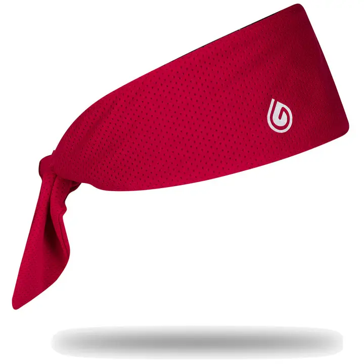 Red Gymwrap 2.0 by Gymwrap Sweat-Wicking, Cooling, Quick Drying Workout Headband for Adults- Adjustable & Stretchy Unisex Sports Headband for Sports, Running and Outdoor Activities