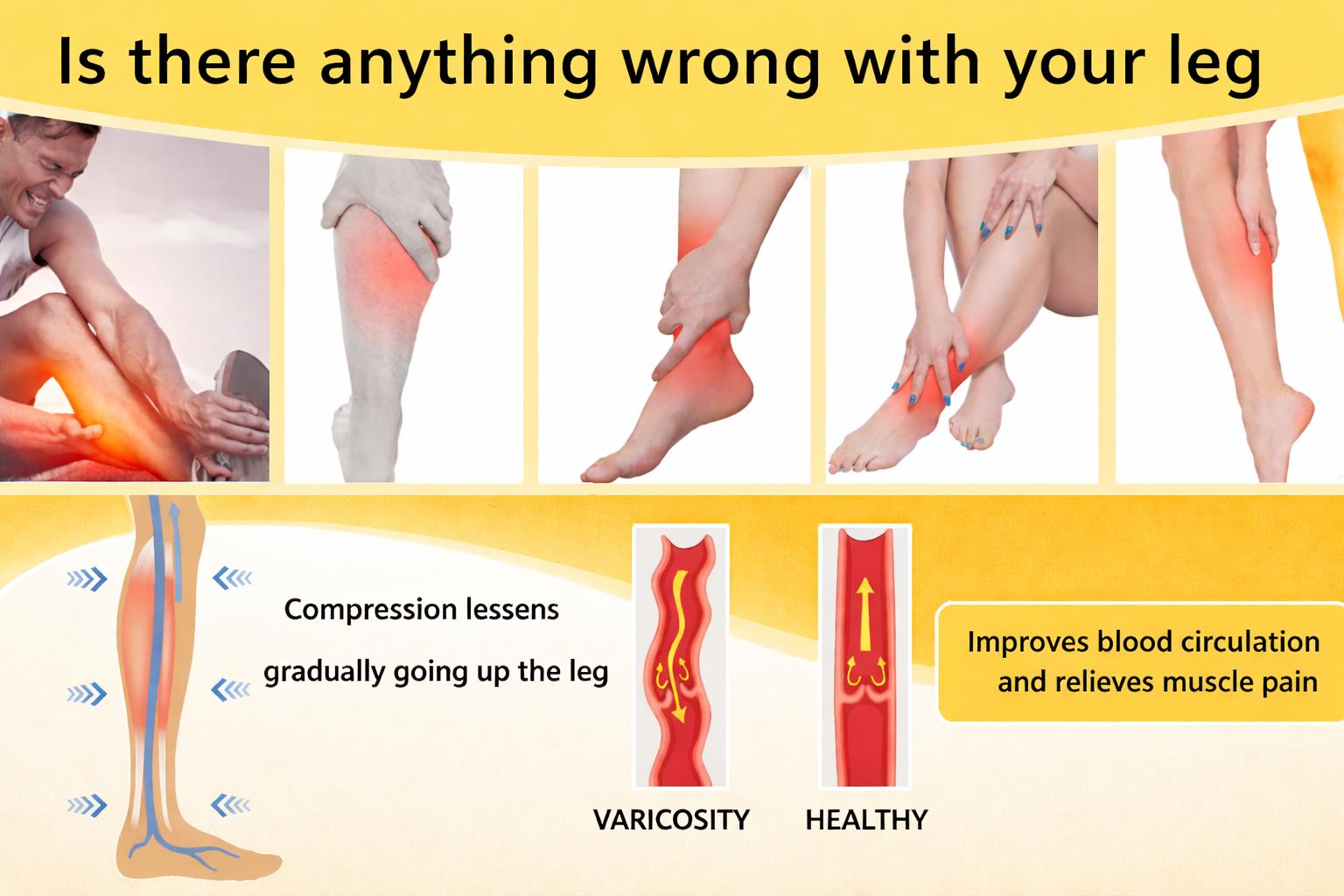 STANDWAY Plus Size Compression Socks -  15-20mmgh Extra Wide Calf For Men & Women Breathable and non-sticky, promotes blood circulation and prevents calf fatigue, suitable for healthcare, running, and various other sports.