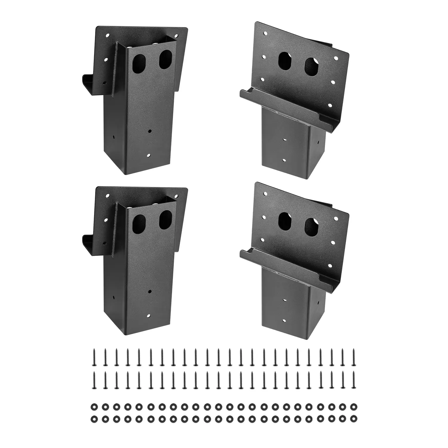 【Summerfinds】VEVOR Deer Blind Brackets,Outdoor 3.6x3.6 Platform BracketFit 3.5x3.5 In / 88.9x88.9 mm Lumber2204lbs/1000kg Capacity Steel Elevator Brackets for Deer StandHunting BlindsShooting Shack4 Pcs, Sturdy Bracket, Hardware