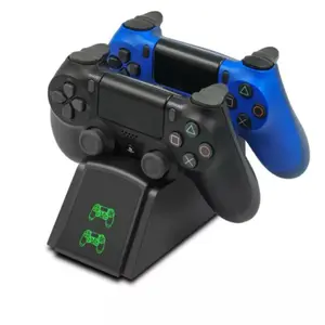 PS4 Dual Fast Charger Dock Station Charging Stand for PlayStation 4 and PS4 Controllers with Red and Green Light Indicators