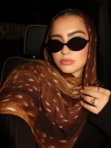 Women's Fashion Watercolor Scarf Polyester Soft Comfortable Muslim Hijab, Stylish New Design,Headscarf Perfect for Daily Wear Hijab, Turban Hijab