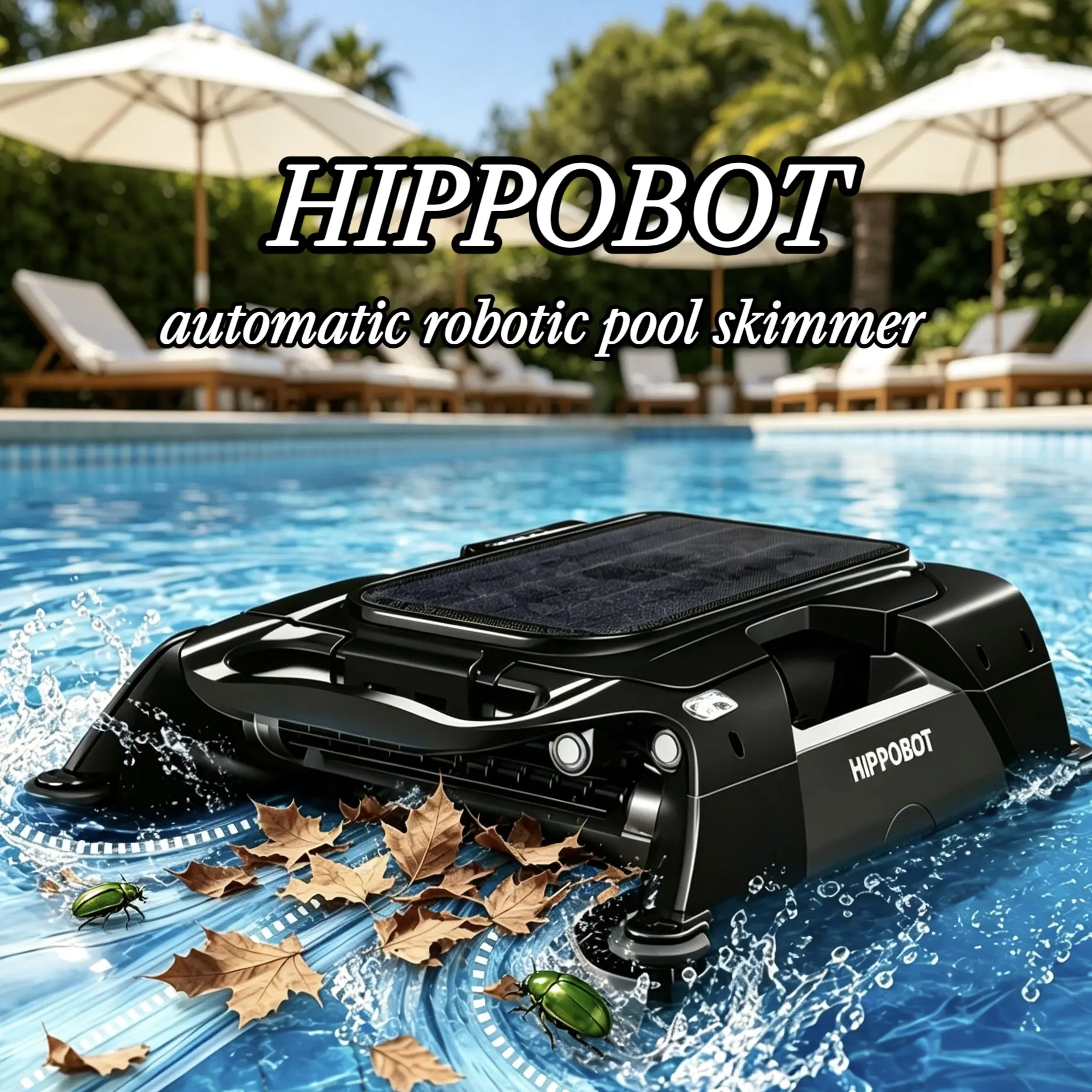 Pool Vacuum - Solar Robotic Pool Skimmer for Above Ground Pools, Cordless Auto Cleaner, 24/7 Continuous Cleaning, Solar & Battery Dual Charge, 3-Hour Runtime, Smart Sensors, AI Navigation, Obstacle Avoidance, 5L Capacity #FathersDayGift dealsforyoudays ti