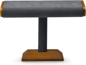 Solid  T-Bar Watch Display Stand  Organizer Holder for Watch Bracelet Countertop Table Top  Tower(Grey)