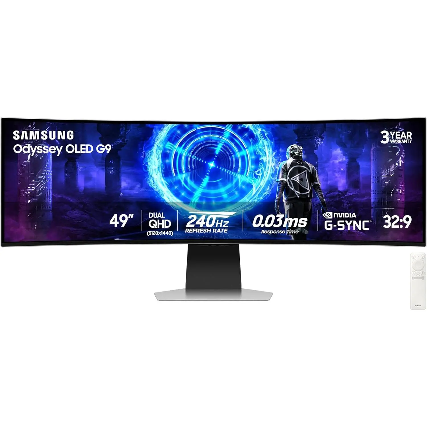 Samsung 49 Inch Odyssey OLED G9 G95SD DQHD | 240Hz | G-Sync Compatible | Smart | Gaming Monitor