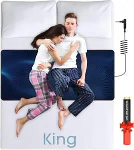 Grounding Mat for Bed King Size (27''x78') Earth Connected Grounding Bed Mat for Pain Relief & Energy Boost,Grounding pad for Bed Includes Cord (15ft), Test Pen & Manual (Black)