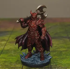 The Red Knight Mini: D&D Villain Boss, Tabletop RPG, Dungeons and Dragons Miniature