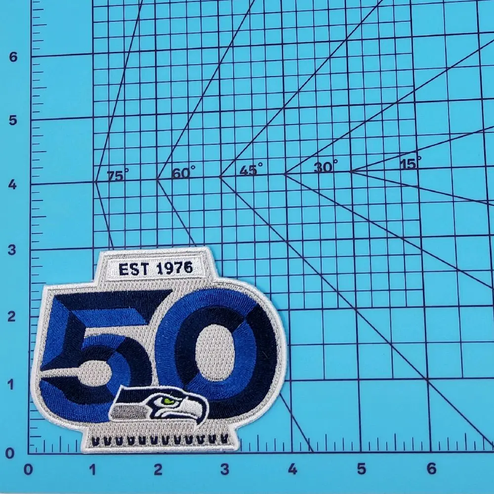 50th Anniversary Embroidered Iron-On Patch