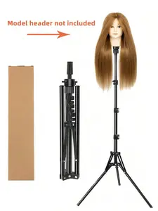 62 Inch Mannequin Head Stand, Adjustable Wig Stand, Reinforced Metal Construction, Adjustable Height, Ideal for Cosmetology & Hairdressing Training, Hair Extension Accessories