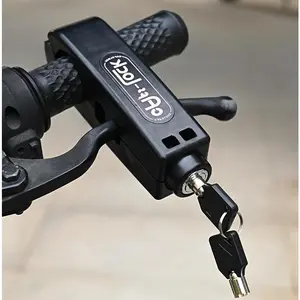 2 Bicycles Locks Anti Theft Handlebar Lock. Heavy Duty, Motorcycle Anti Theft Lock for Your Motorbike,  Dirt Bike and Scooter,ABS plastic Material
