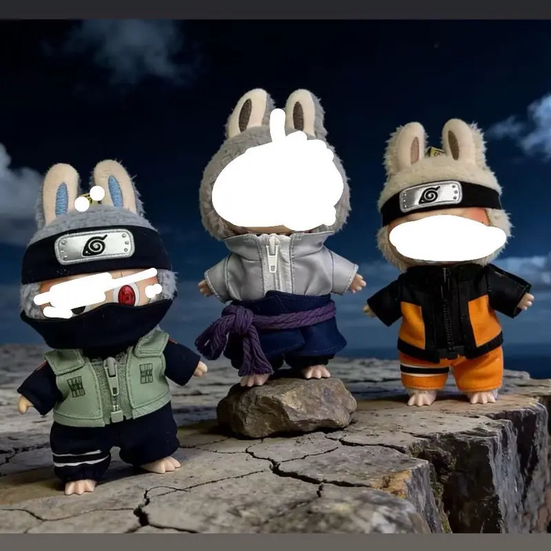 Ninja Labubu Anime Costume Cosplay 17cm Doll Clothes