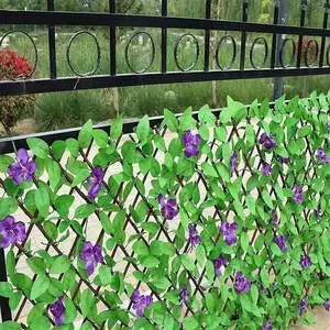 Expandable Artificial Hedge Garden Wall Fence Leaves Privacy Screen, Ideal for Garden Decoration & Holiday Decorations, Garden Border Fence