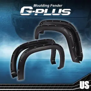 Fit For 2007-2013 GMC Sierra 1500 Offroad 4pcs Fender Flares Pocket Rivet Smooth