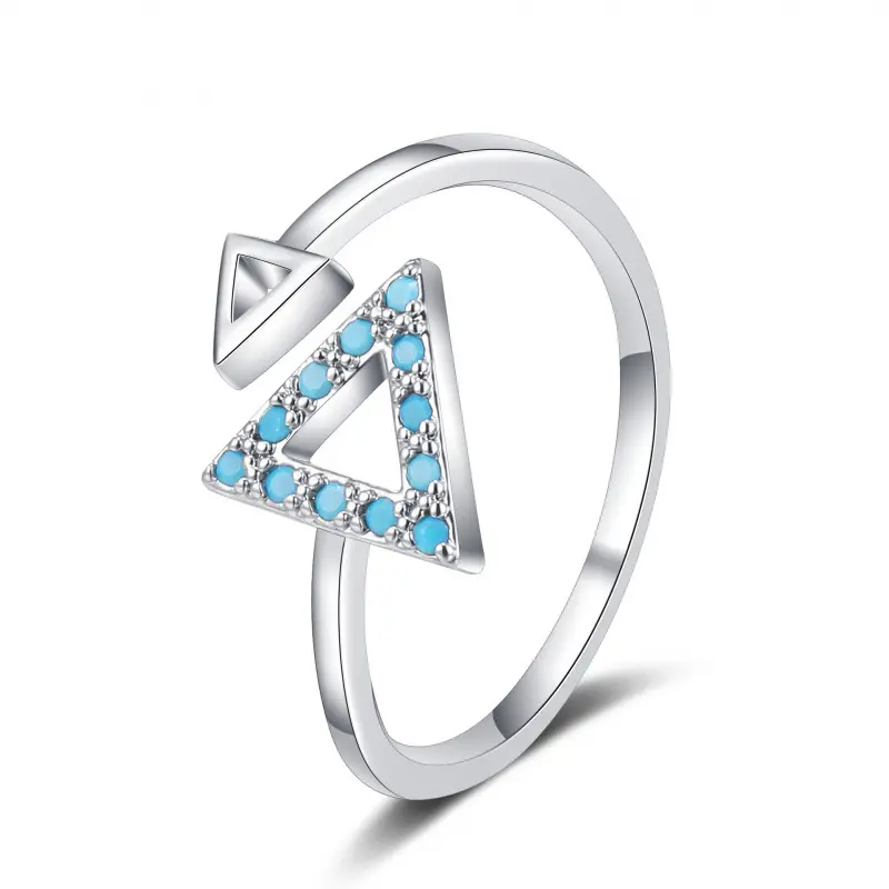 Women’s Triangle Ring — Geometric Minimalist, Versatile, Elegant Open Index Finger Ring
