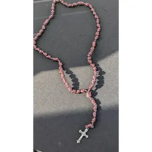 Brown Knotted Rosary with Nickel Crucifix