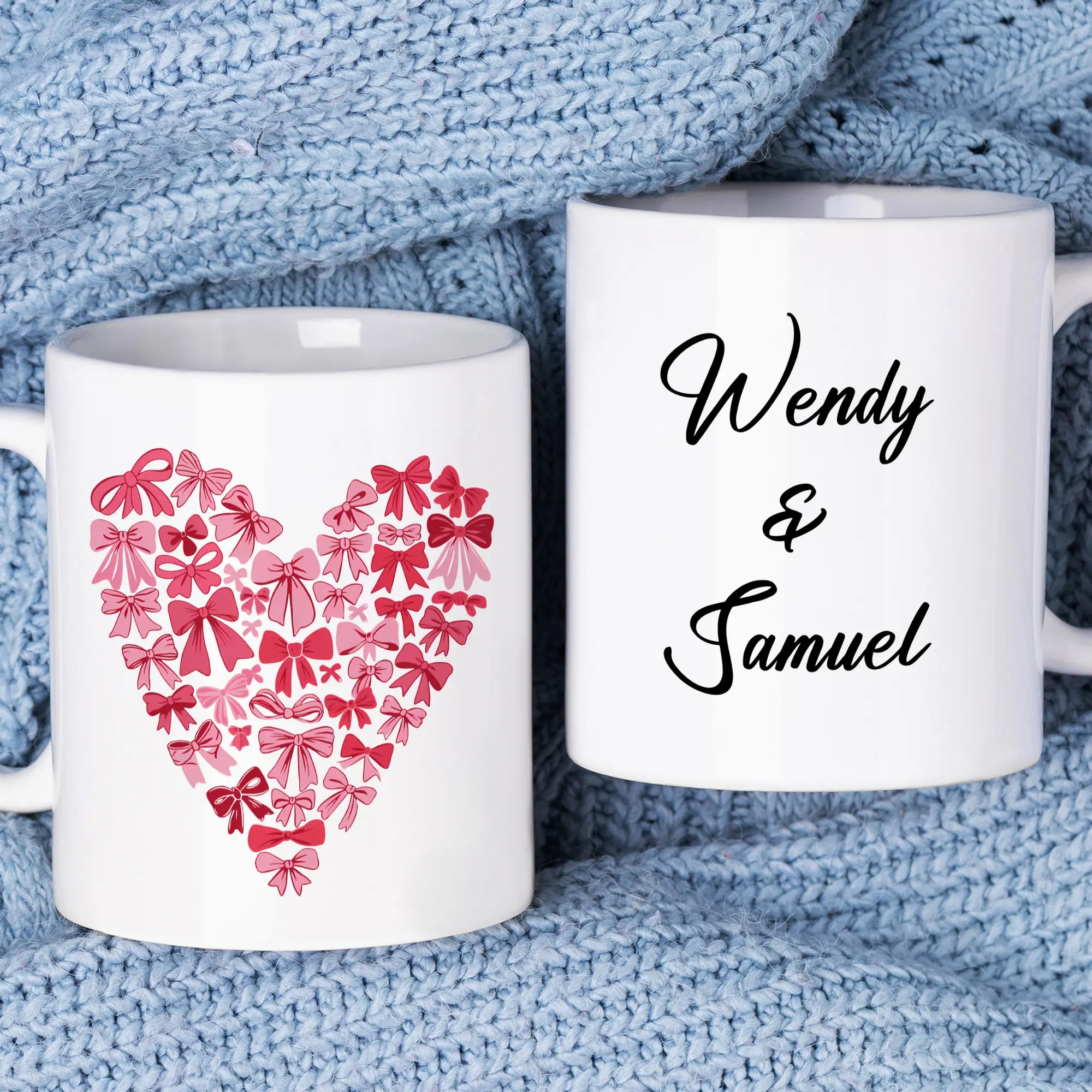 Personalized Name and Floral Heart Mug, Valentines Mug, Ceramic Mug, Gift For Couple, Hot Chocolate Mug, Mug Gift, Anniversary Gift, White Mug, Tea Mug, Perfect Gift for Couples, Cozy Hot Drink Cup, White Ceramic Love Mug,