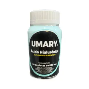 Umary Antioxidant - Ácido Hialurónico Supplement - 30 Caplets of 850 mg - Umary Brand