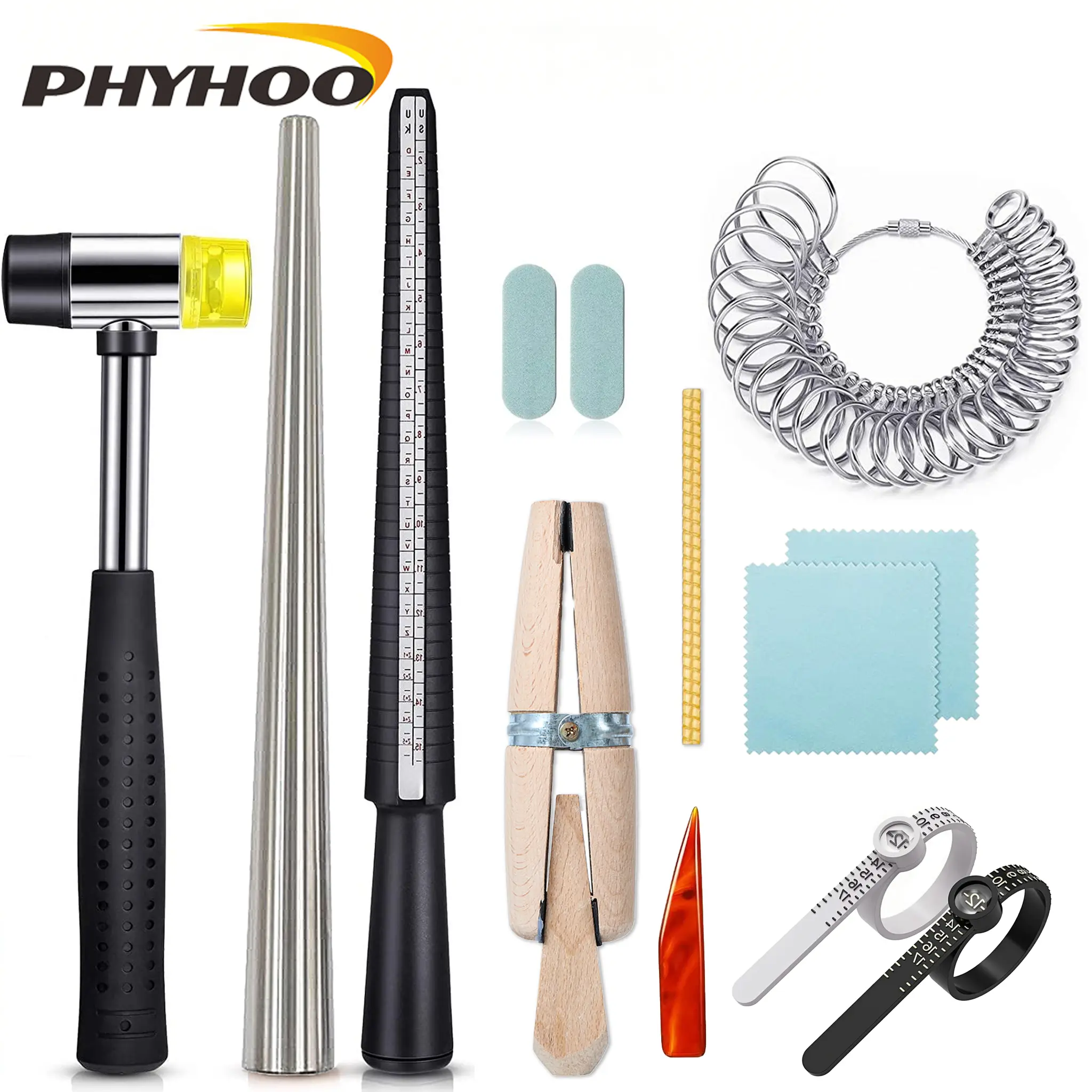 Complete Ring Making & Sizing Kit - Professional Ring Mandrel, Hammer, Measuring Tools for Beginners and Experienced Crafters (Choking Hazard Small Parts) to Enhance Skills & Enjoy Crafting