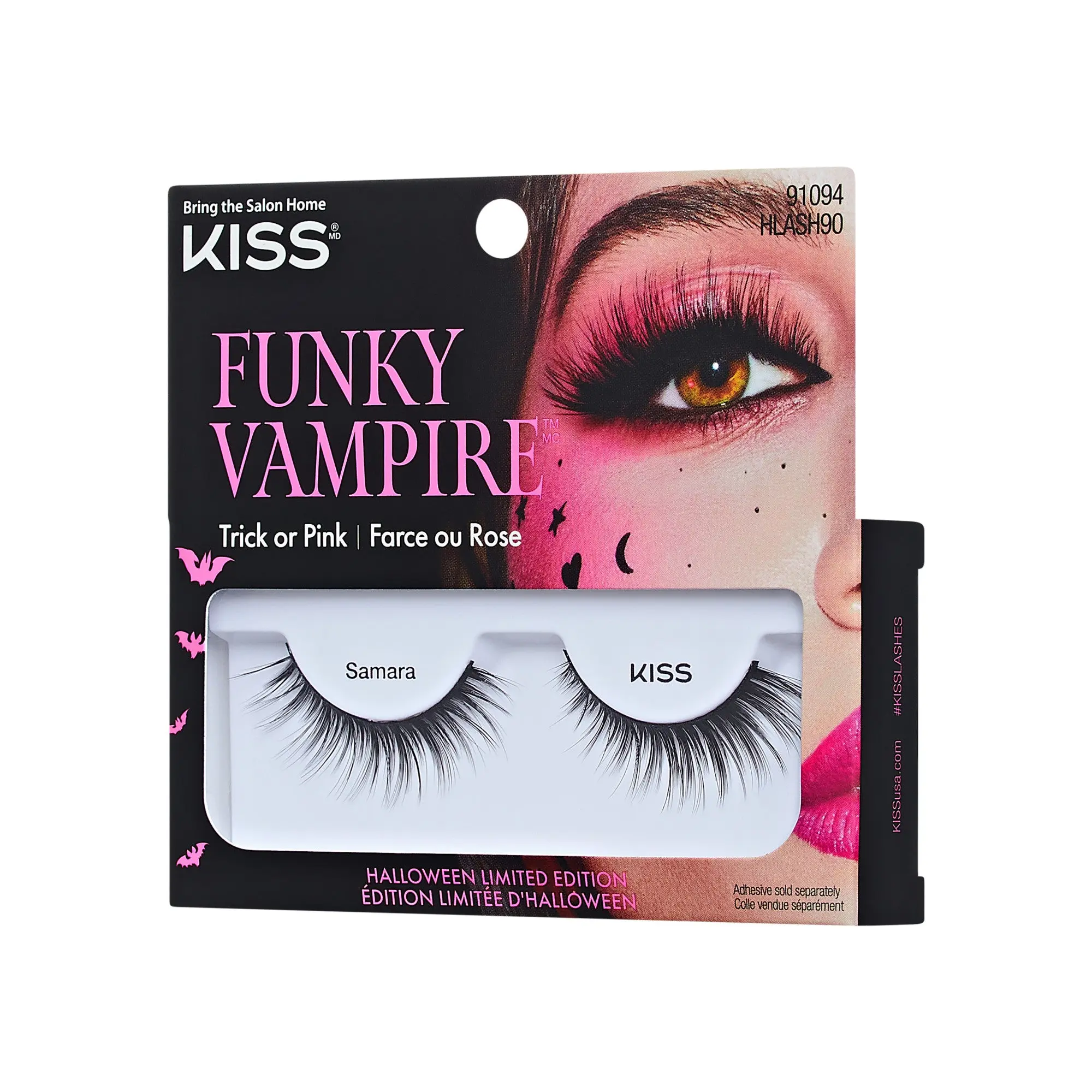 Kiss Halloween False Eyelashes - Samara | 1 Pair, Strip Lashes, 12mm