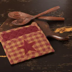 Bedford Burgundy Star Pot Holder