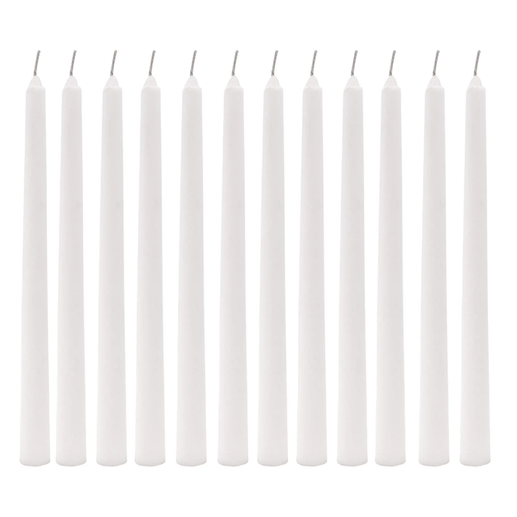 12-Pack Unscented 10 Inch White Taper Candles 12-Pack Unscented 10 Inch White Taper Candles