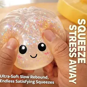 Expressive Big Dumpling Squishy - Blind Box, Mysecret Bun Fidget Toy, Soft TPR Material, Stress Relief, Unboxing Surprise, Random Style per Pack.Valentine's Day and Easter gifts, suitable for adult to exchange gifts, Slow Rebound Squishies