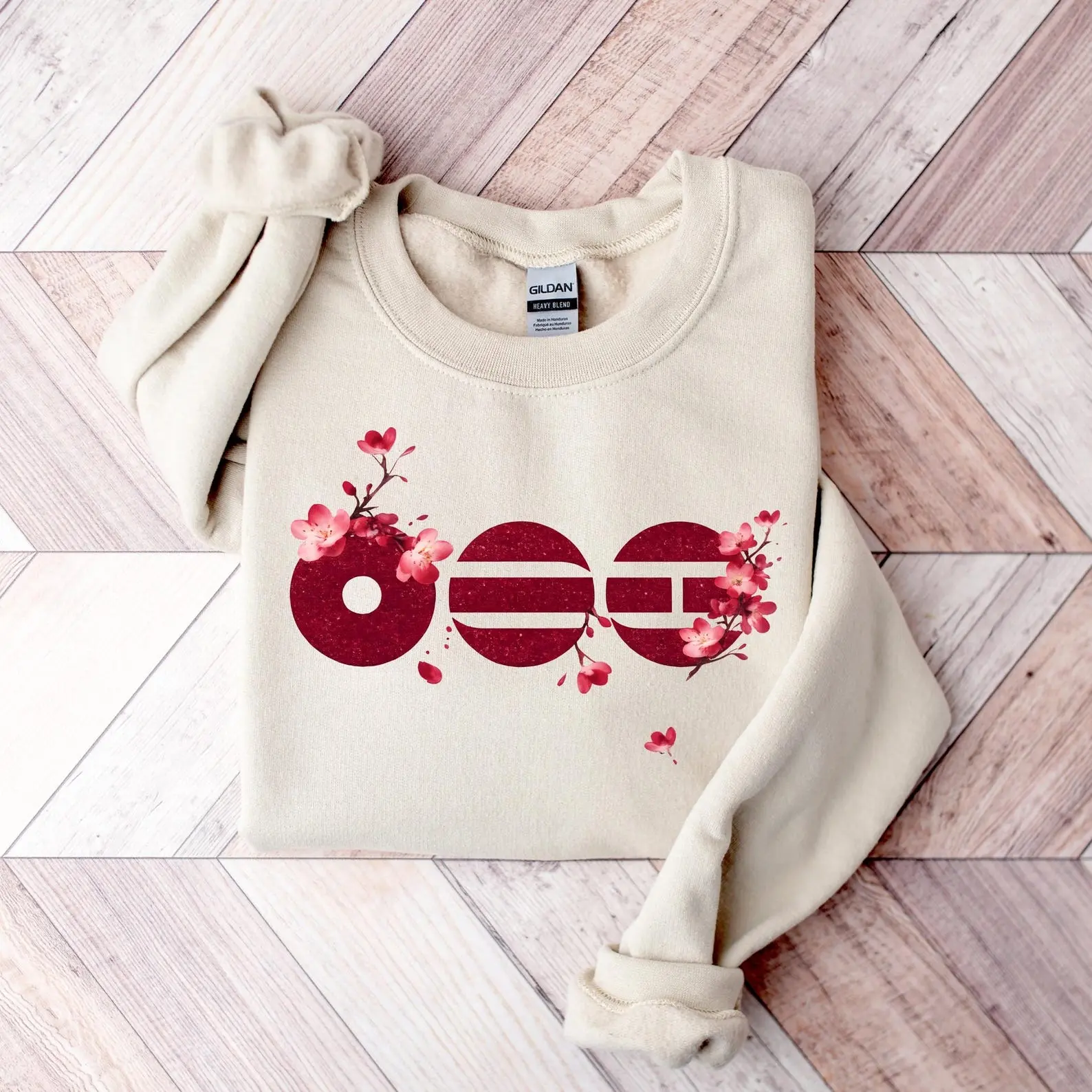 Arirang Floral Kpop Sweatshirt - Aesthetic Korean Folk Song Pullover - Kpop Fan Merchandise - Retro Korean Wave Graphic Sweater - Cute Kpop