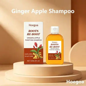 Hoegoa Ginger Apple Shampoo, Refreshing and Soothing, Gentle Scalp Cleanser, Nourishing Hair Care, Strong Hair Protection