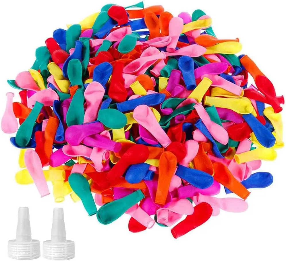 Water Balloons 500 Pack - Quick Refill Kits for Kids & Adults, Eco-Friendly Latex Water Bomb Balloons