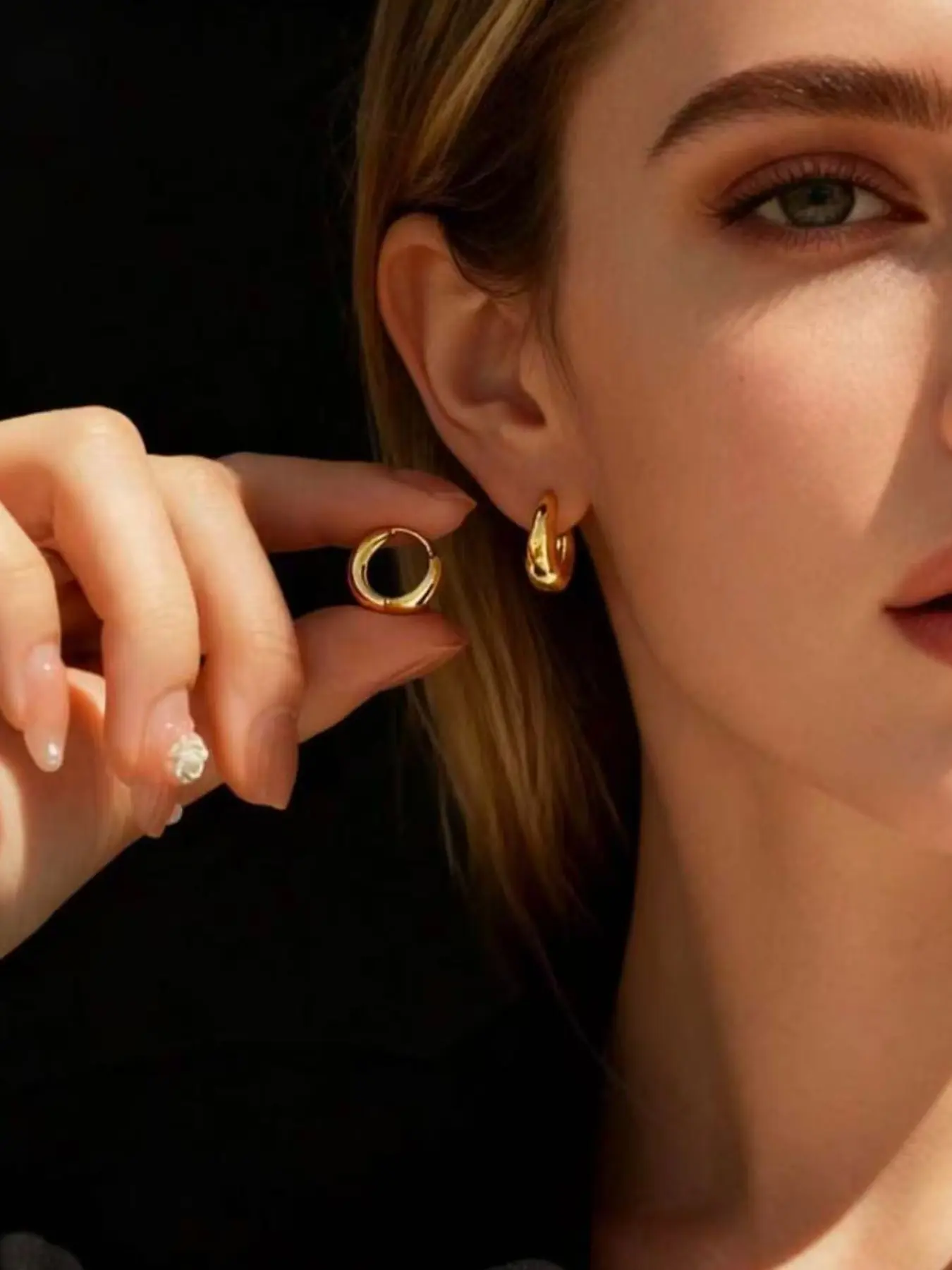 Waterdrop Earrings, Matte Finish Circle Design, Minimalist Style, High-End Look, All Seasons Jewelry, Trendy Jewelry, Elegant Minimalist Earrings, Dainty Earrings, Alloy Material