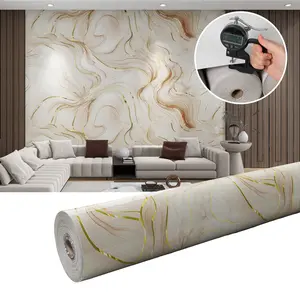 Marble Tile Wall Stickers, Self-Adhesive Waterproof Wallpaper, Peel and Stick Wallpaper Designs, Anti-Static Xpe Material, Easy Home Installation, Suitable for Kitchen & Bathroom
