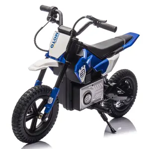MERSCO 24V Electric Dirt Bike for Kids，200W Motor Electric Motorcycle Aged 5-15, Electric Motorbike for Kids, Adjustable Speed, LED Breath lamp,Bluetooth,Music,Horn,Speeds 3-9MPH, Red,Halloween Gift,  Chirsmas Gift
