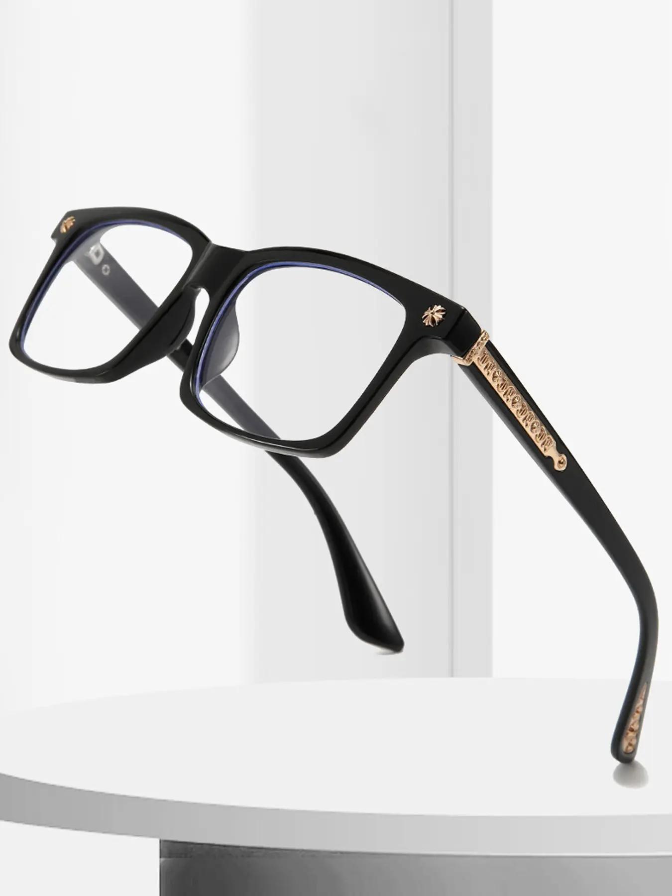 Unisex Frame Anti-Blue Light Glasses, Bluelight Glasses, Eyeglass Frames, Casual Fashion Frames, Fashion Frame Eyeglasses, Fashionable Plain Design PC Material Eyewear, All Season Wear Comfort Accessory