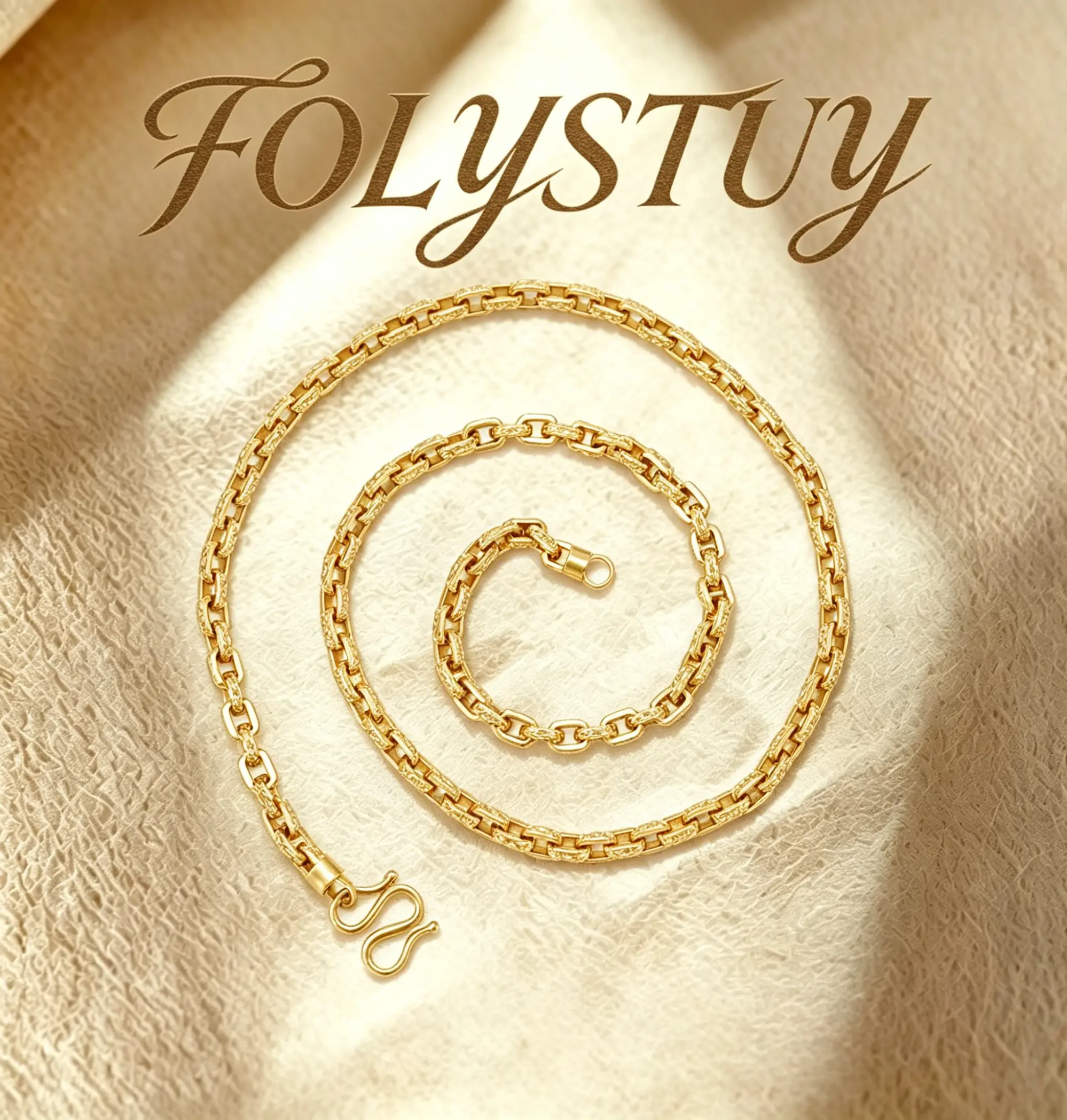 [27.5inch by 7mm O-link Necklace] FOLYSTUY (YNY02) O-link Necklace Unisex Fashion Bracelet for Women or Men with Elegant Design