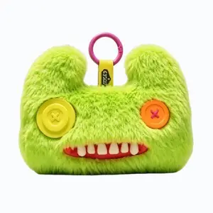 MINISO x Fuggler Plush Coin Purse Keychain – "Lab Escape" Series Quirky-Cute Monster Plush Charm; features an eco-friendly, "ugly-cute" monster design—a fun gift and a playful accessory for your bag.