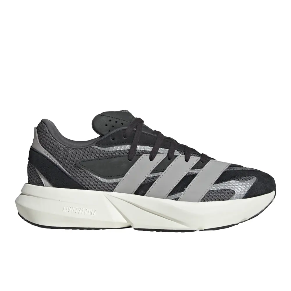 adidas Mens Lightblaze Lace Up Sneakers Shoes Casual - Black, Grey adidas Mens Lightblaze Lace Up Sneakers Shoes Casual - Black, Grey