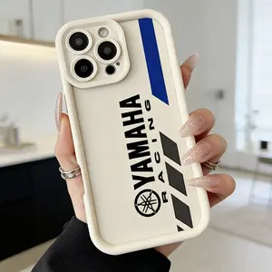 Yamaha Racing Logo Pattern Case for iPhone 17 16 E Pro Max 15 Plus 14 13 12 11 XS XR Soft TPU Bumper Drop Protection Durable Back Cover