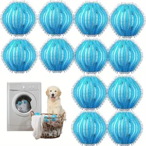 Magic Pet Hair Remover Balls, 12/16/20pcs, No More Fur on Clothes/bedding/carpets, Reusable & Eco-Friendly, 50% off