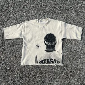 BLACKBUTTERFLY Iverson SAND Custom Cropped Vintage Sweatshirt Crewneck Cotton Shirt Menswear