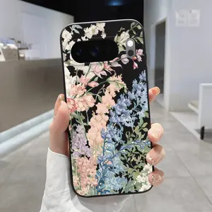 Rounded Edge Phone Case for Google Pixel 10 9 8 7 Pro A XL Floral Serenity Dream Pattern Anti-Scratch Shockproof TPU Bumper Drop-proof Cover Cellphone Protective