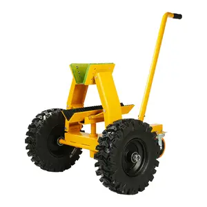 880lbs Heavy Duty Material Cart - 13 Inch All-Terrain Dolly w/Pneumatic Tires for Drywall, Door Panels & Job Site Transport, Non-Slip Handle Grip