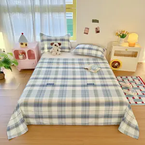 New Plaid Bed Sheet, Soft and Cozy Texture, Breathable and Comfortable, Suitable for All Seasons, Ideal for Bedroom and Guest Room