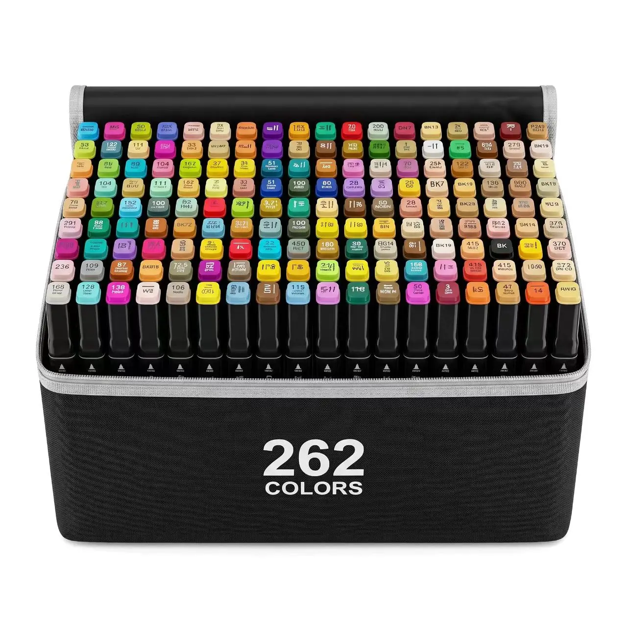 Dual Tip Art Marker Set, Vibrant Sketch Drawing Markers with Portable Carry Storage Case for Coloring, Illustration & Design