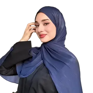 Malaysia Style Silk Satin Hijab – 70x180  Lightweight Chiffon Scarf for Muslim Women