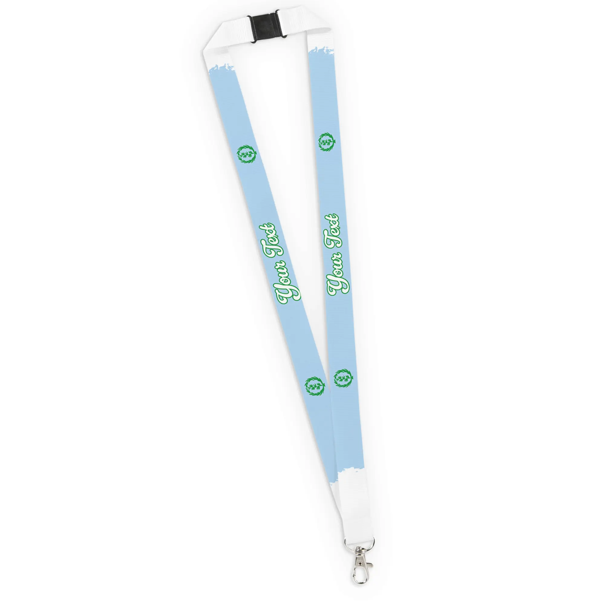 Personalized Eritrea Flag of 1952 Long Lanyard Keychain - With Name, Text, Quote, Customized Breakaway ID Badge Holder - Custom Neck Keyring