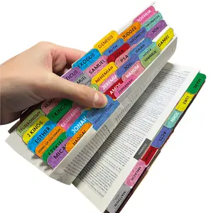 Bible Tabs, 75pcs Large Print Laminated Bible Tabs for Women and Men, Easy To Read Bible Book Tabs for Study Bible for Old and New Testament, Book Accessories