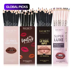 Mother's Day gift set, matte velvet finish, Water Proof, richly pigmented lip liner pencil that precisely outlines the lips, medium-hard smooth lip liner pencil, 12/48 pieces, suitable for women's makeup set. #GLOBAL PICKS