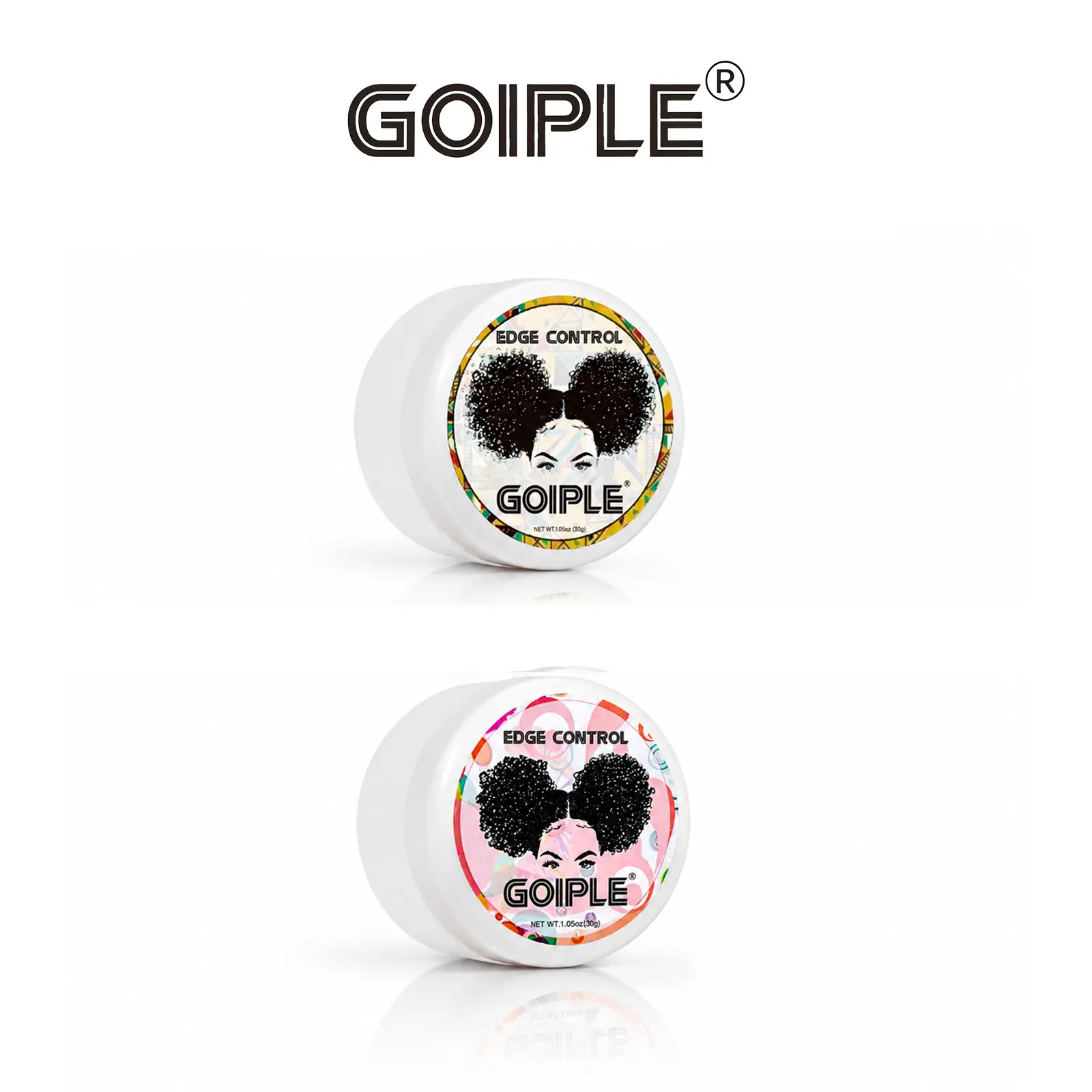 Goiple Edge Control Gel,Strong Hold for Thick Edges & Baby Hairs, Back & Lather, No Residue, All-Day Sleek Look,30g