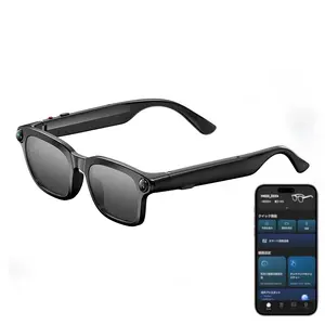 2026 model intelligent AI translation glasses, with optional tinted lenses, built-in AI voice assistant, 8 million pixel high-definition camera, supports 1080P video shooting, EIS electronic image stabilization