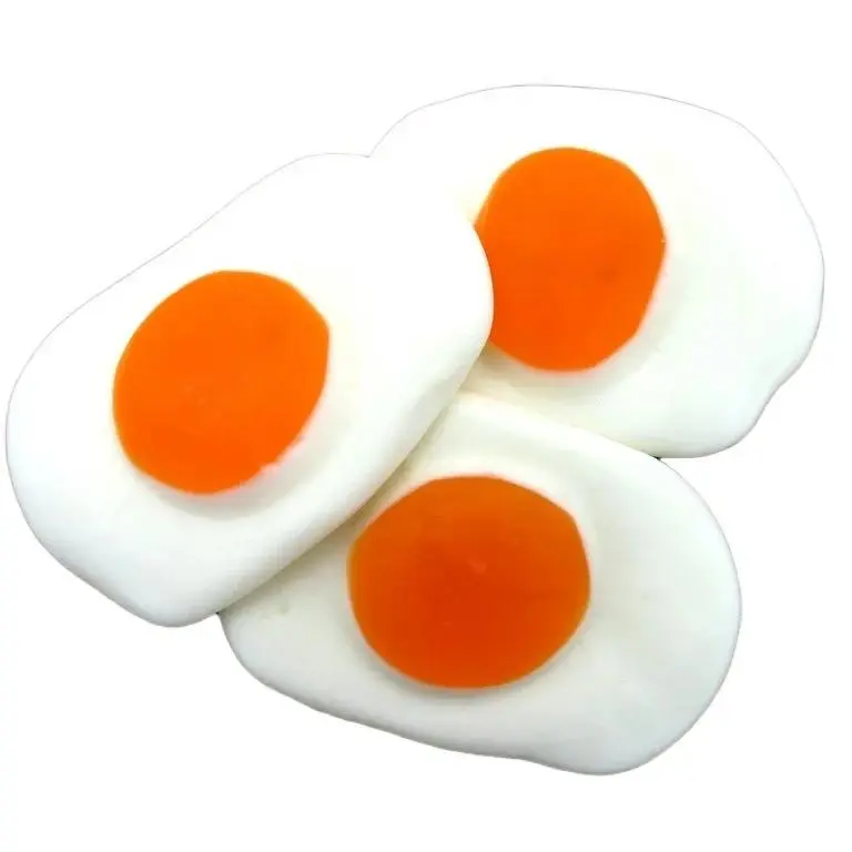 Vidal Giant Fried Egg Chewy Soft Candy - Trans Fat Free, Bold Fruity Flavored, Egg-Shaped Bite-Sized Sweet Snack for Cupboard Storage, 24-Month Shelf Life, Fruit Chews Candy, Egg Candy